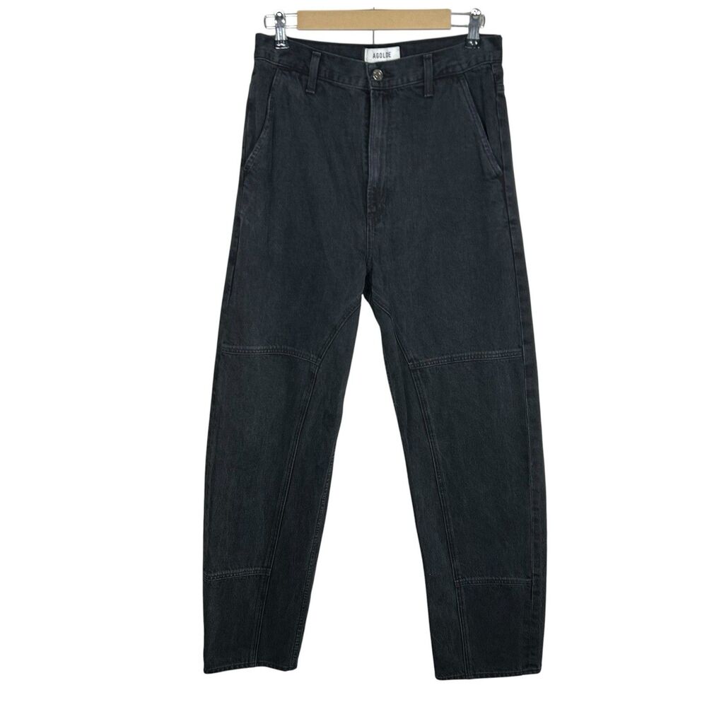 AGOLDE Adley Jeans Womens 27 Black Bauhaus Streetwear High Rise Streetwear NWT